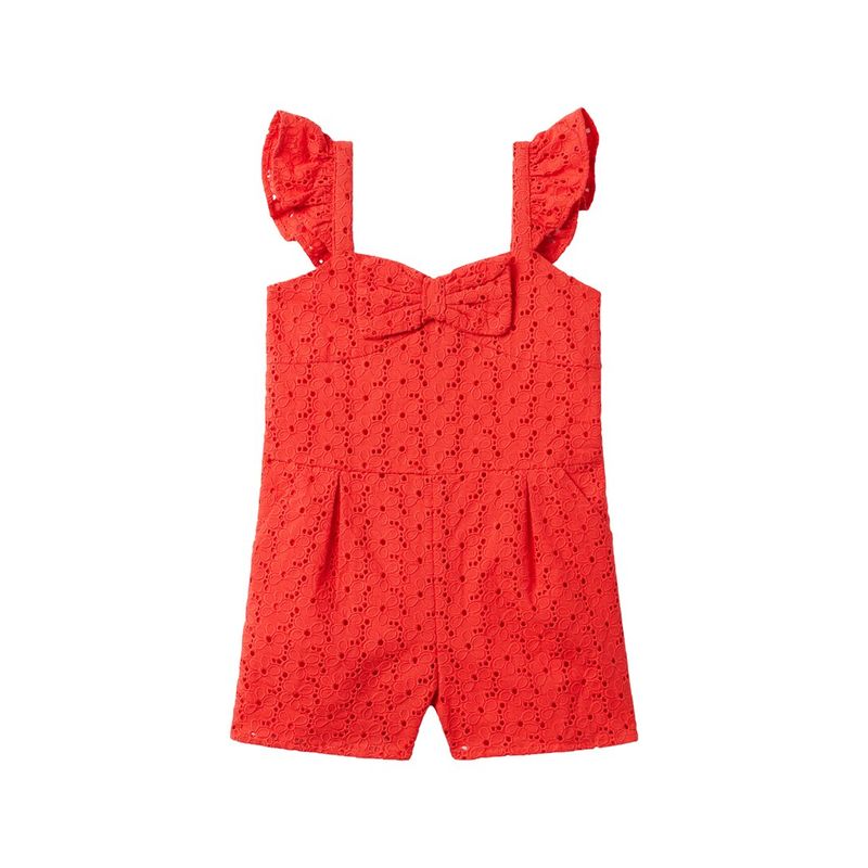 Janie And Jack Eyelet Bow Romper